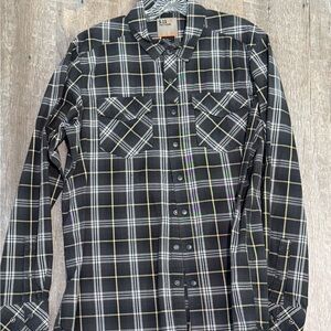 5.11 Tactical Black and White Plaid Casual Button Down Shirt